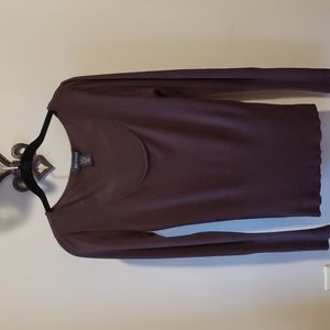 Methode Brown Scoop Neck Sweater